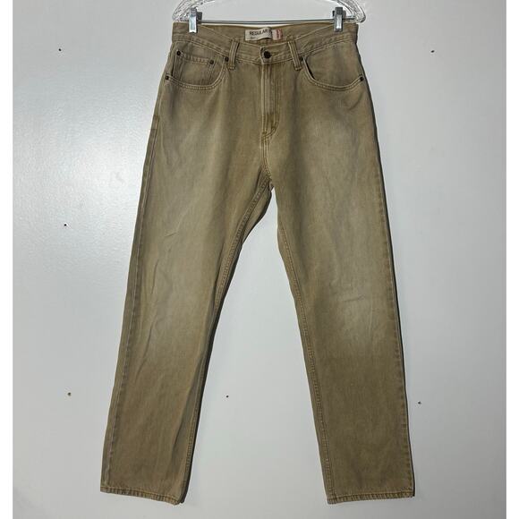 Levi’s 505 Regular Fit Distressed Tan 5 Pocket Casual Jeans Men’s Size 34x34 - Picture 1 of 7